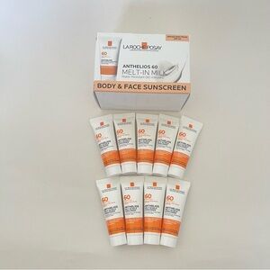 La Roche Posay Anthelios 60 Melt-in Milk Body Face Sunscreen Box of 10 0.5fl oz.